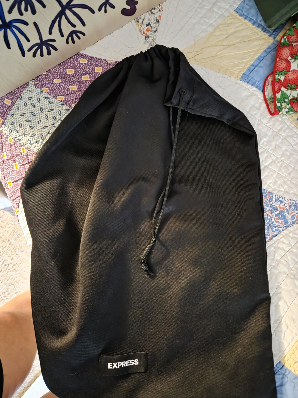 Express Black Drawstring Shoe/Accessory Dust Bag